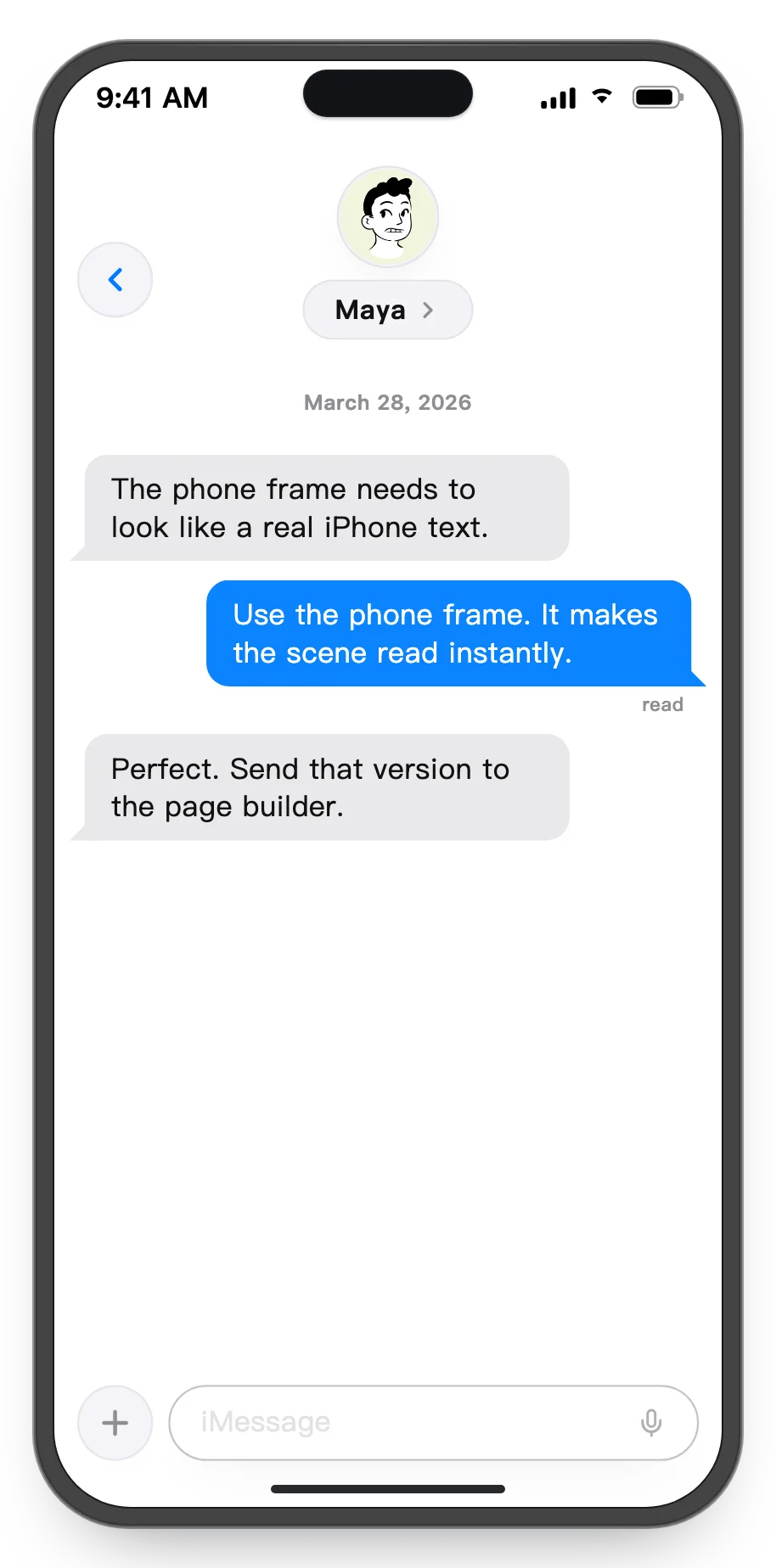 Imessage Text Thread Example iMessage Chat Screenshot Examples | TheFake