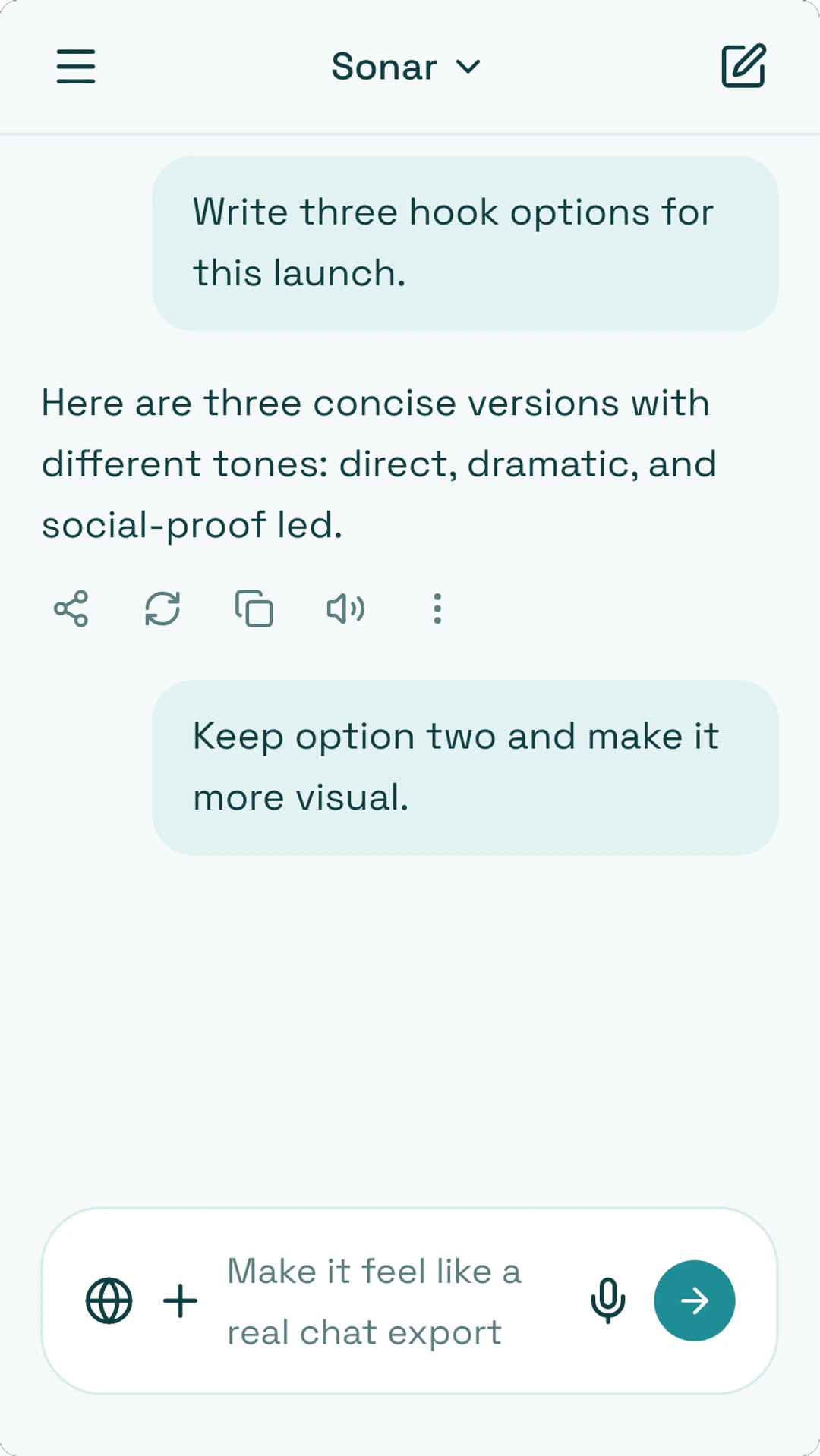 Create Perplexity-Style Research Screenshots and Mockups preview screenshot Fake Perplexity AI chat screenshot preview for Create Perplexity-Style Research Screenshots and Mockups