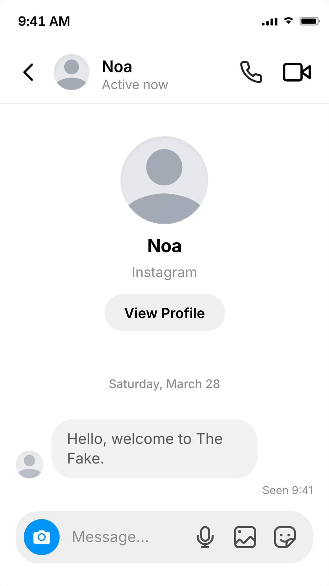 Instagram DM chat generator live preview screenshot Fake Instagram DM chat screenshot preview for Instagram DM chat generator