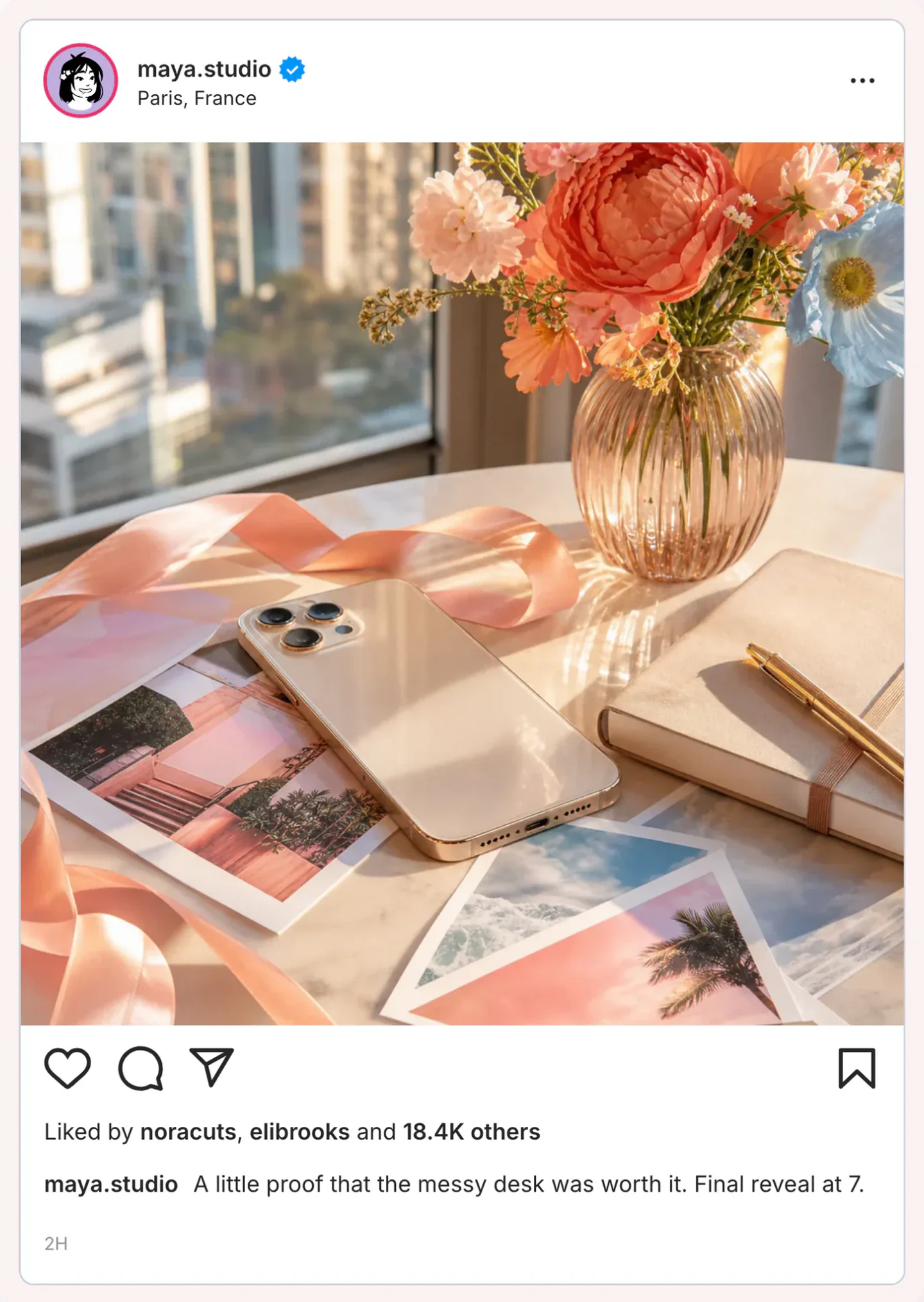 Instagram post generator live preview screenshot Fake Instagram post screenshot preview for Instagram post generator