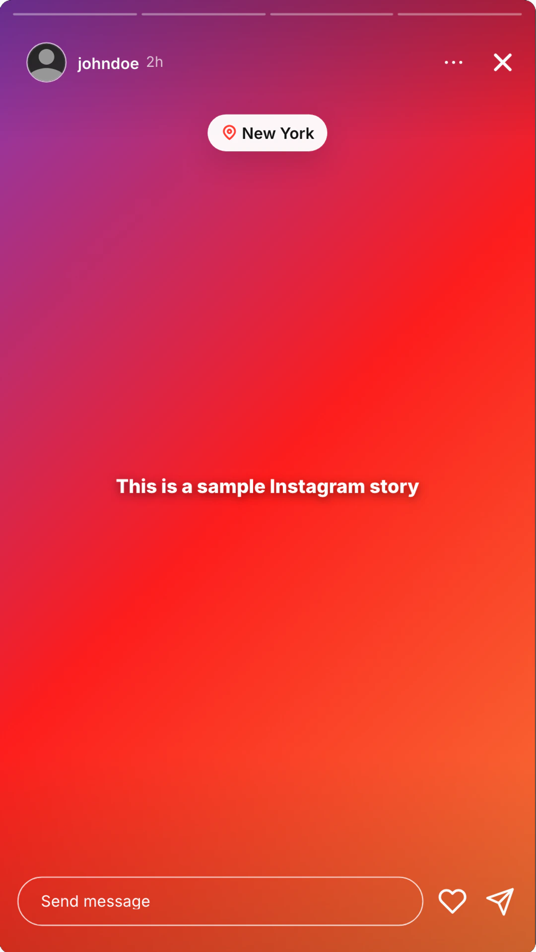 Fake Instagram Story Mention Template preview screenshot Fake Instagram story screenshot preview for Fake Instagram Story Mention Template