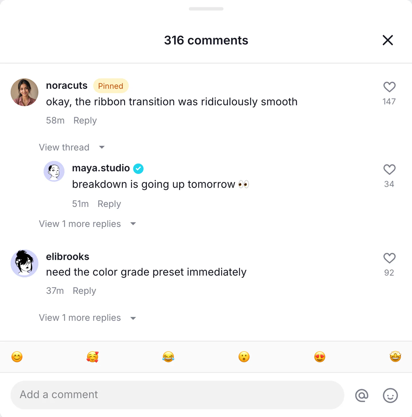 TikTok comments generator live preview screenshot Fake TikTok comment thread screenshot preview for TikTok comments generator