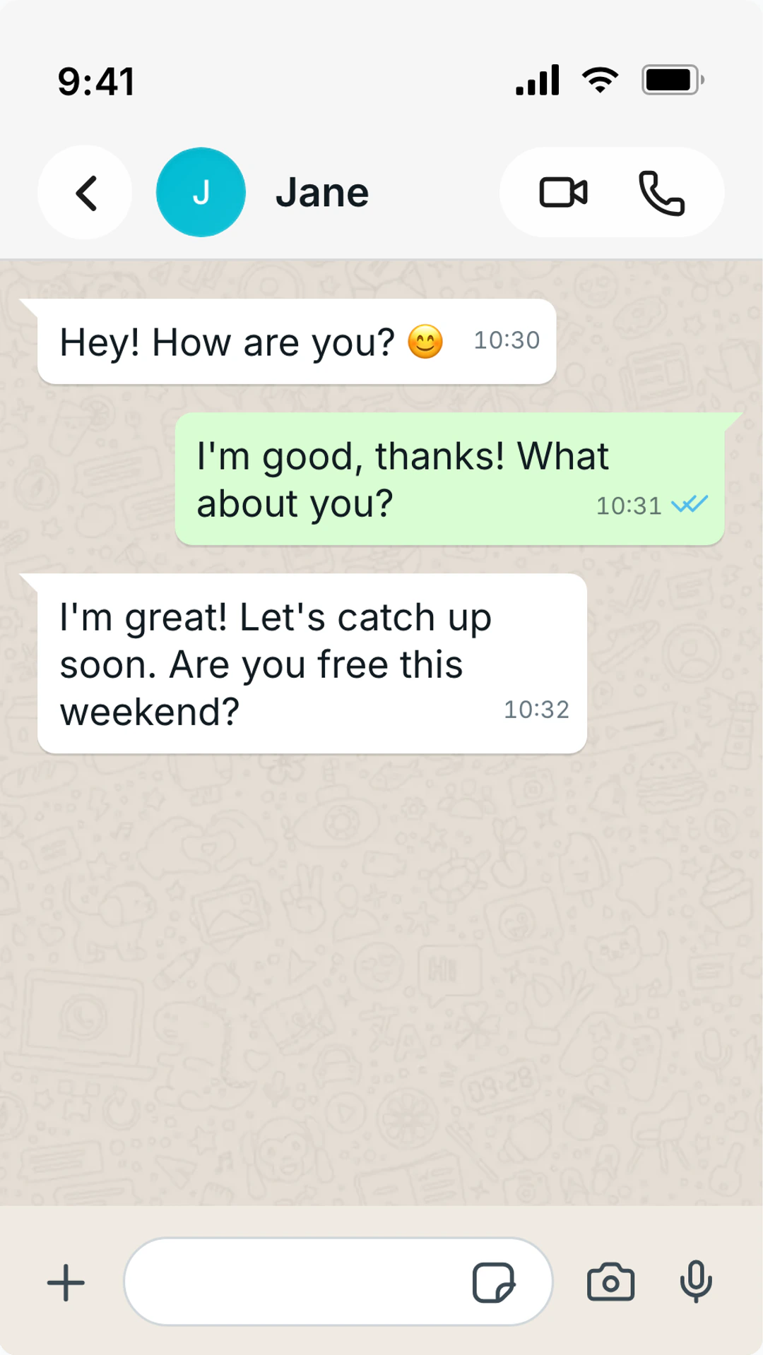 Fake WhatsApp Chat Video Generator preview screenshot Fake WhatsApp chat screenshot preview for Fake WhatsApp Chat Video Generator