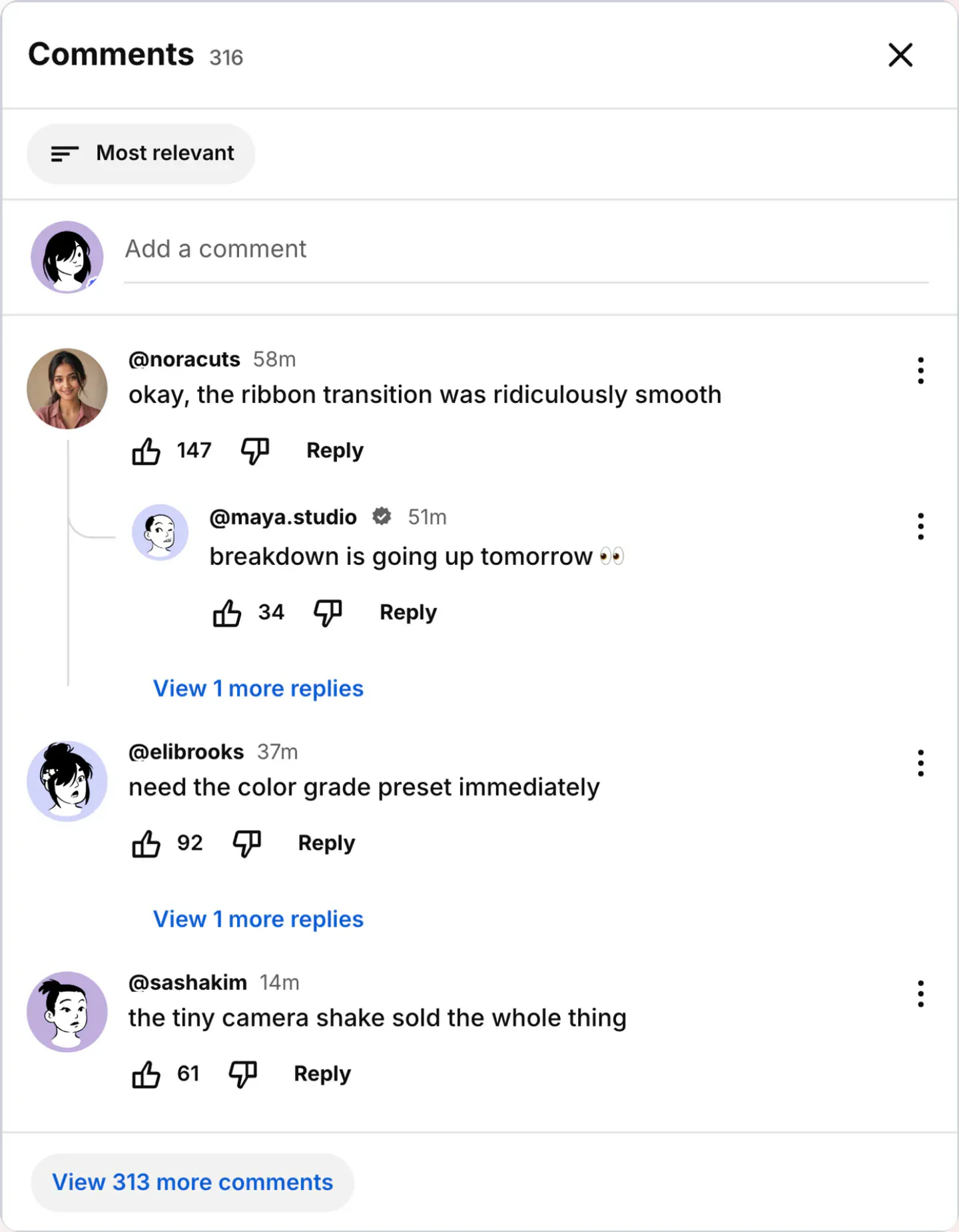 YouTube comments generator live preview screenshot Fake YouTube comment thread screenshot preview for YouTube comments generator