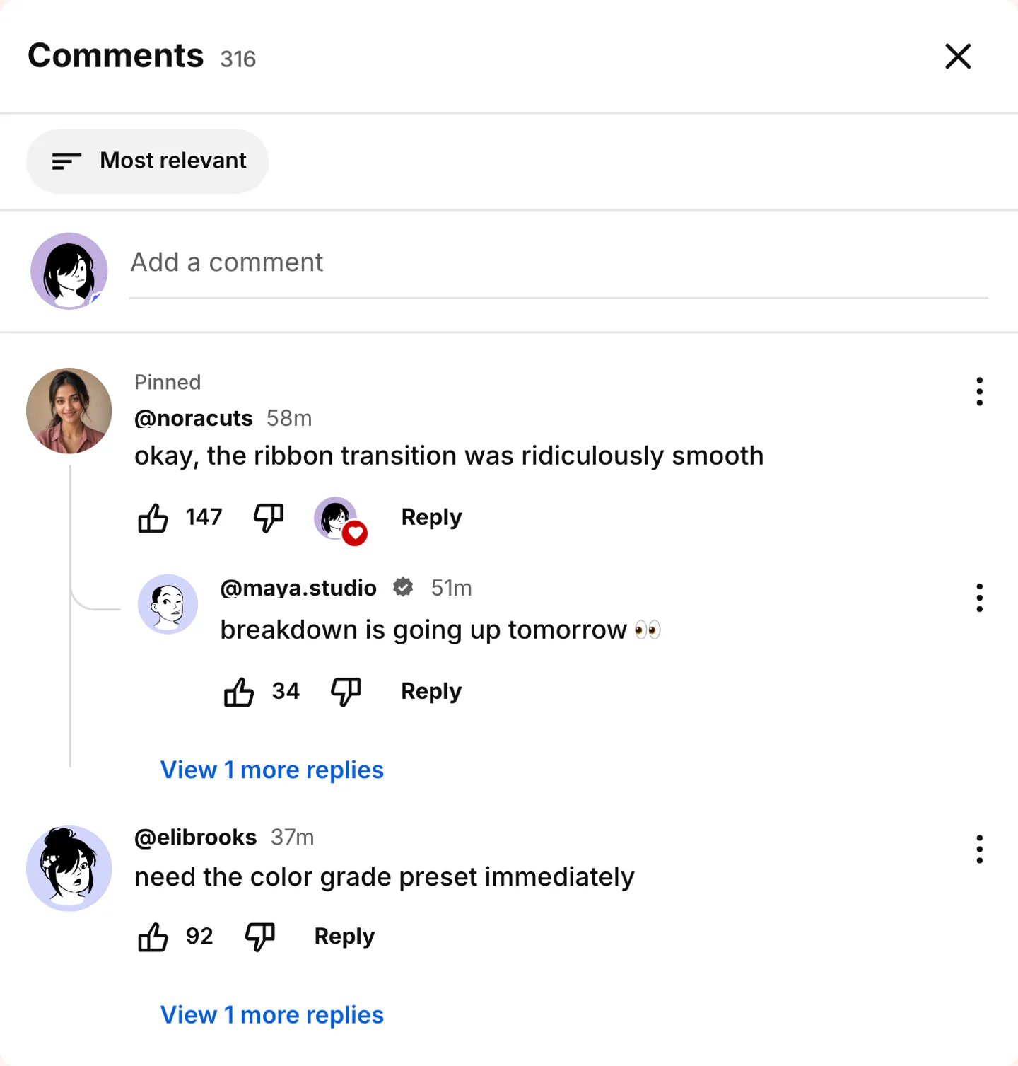 YouTube comments generator live preview screenshot Fake YouTube comment thread screenshot preview for YouTube comments generator
