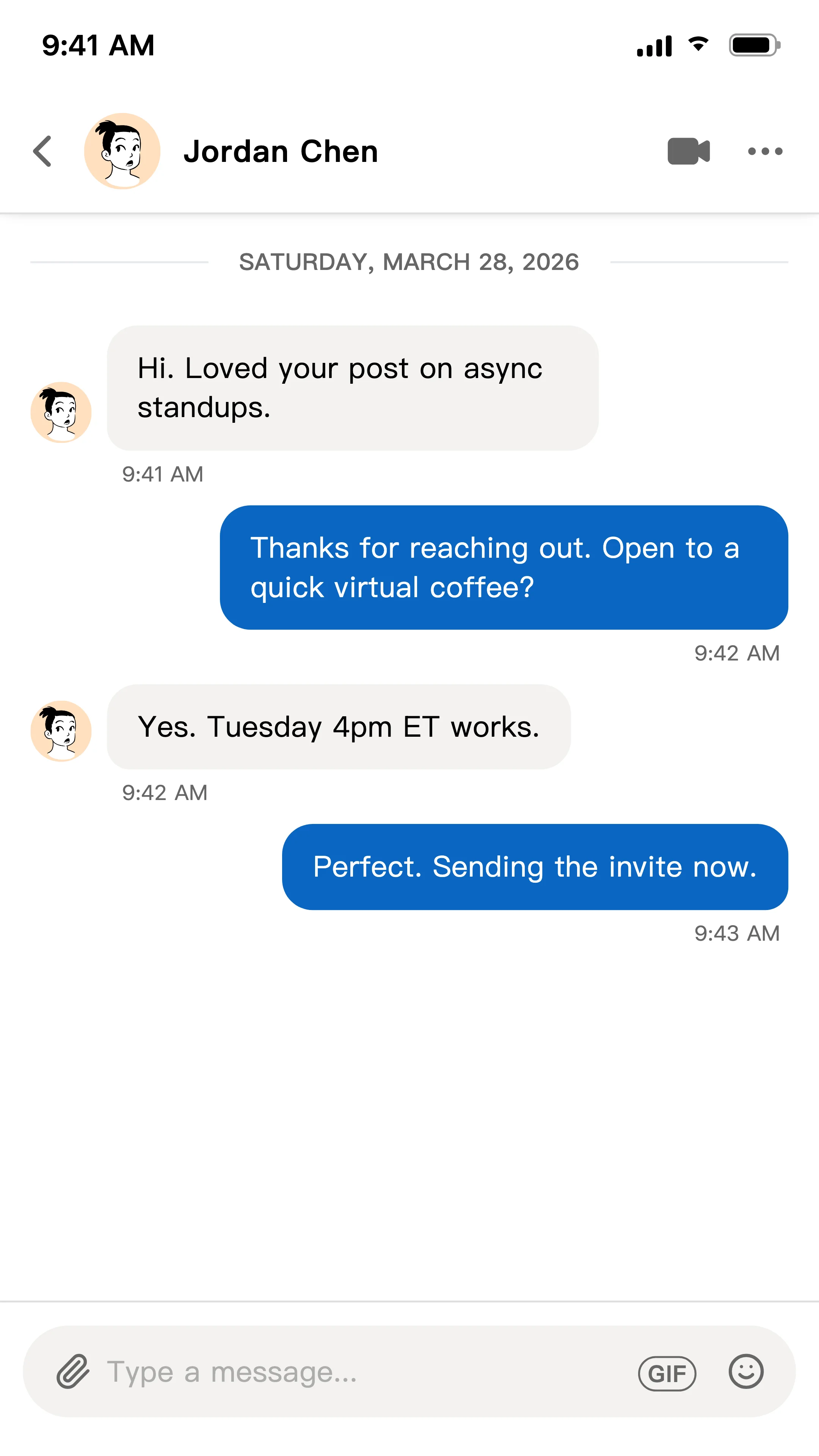 LinkedIn Chat Screenshot Examples | TheFake